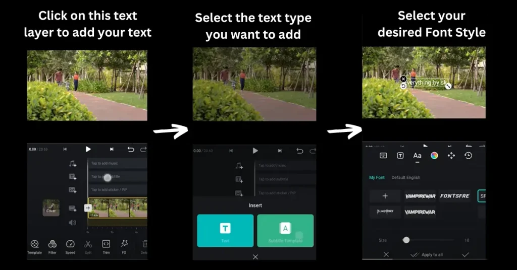 How to Add Text In VN Video Editor (Full Guide For Everyone) 3 Steps to add text in VN Editor: select text layer, choose text type and select font style.